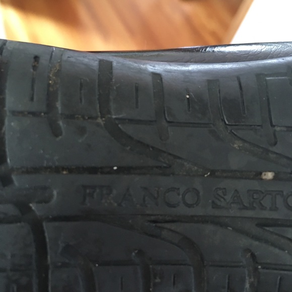 Franco Sarto Retro Style Fitted Black Patent Knee High Boots Black - Picture 7 of 9